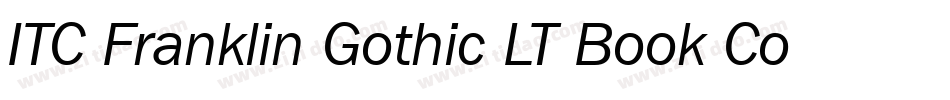 ITC Franklin Gothic LT Book Compressed Italic字体转换